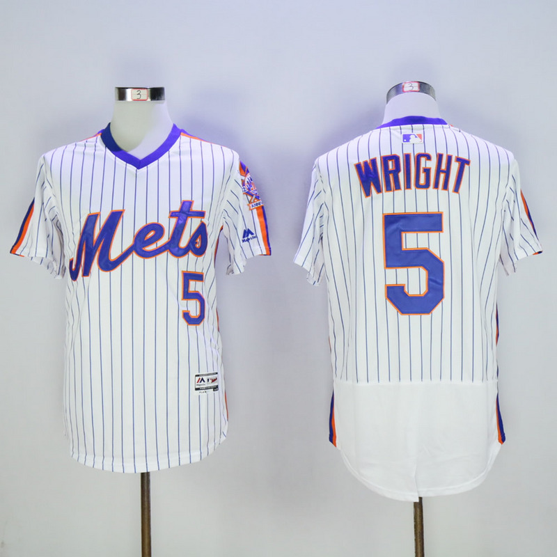 Men New York Mets #5 Wright White Elite MLB Jerseys->->MLB Jersey